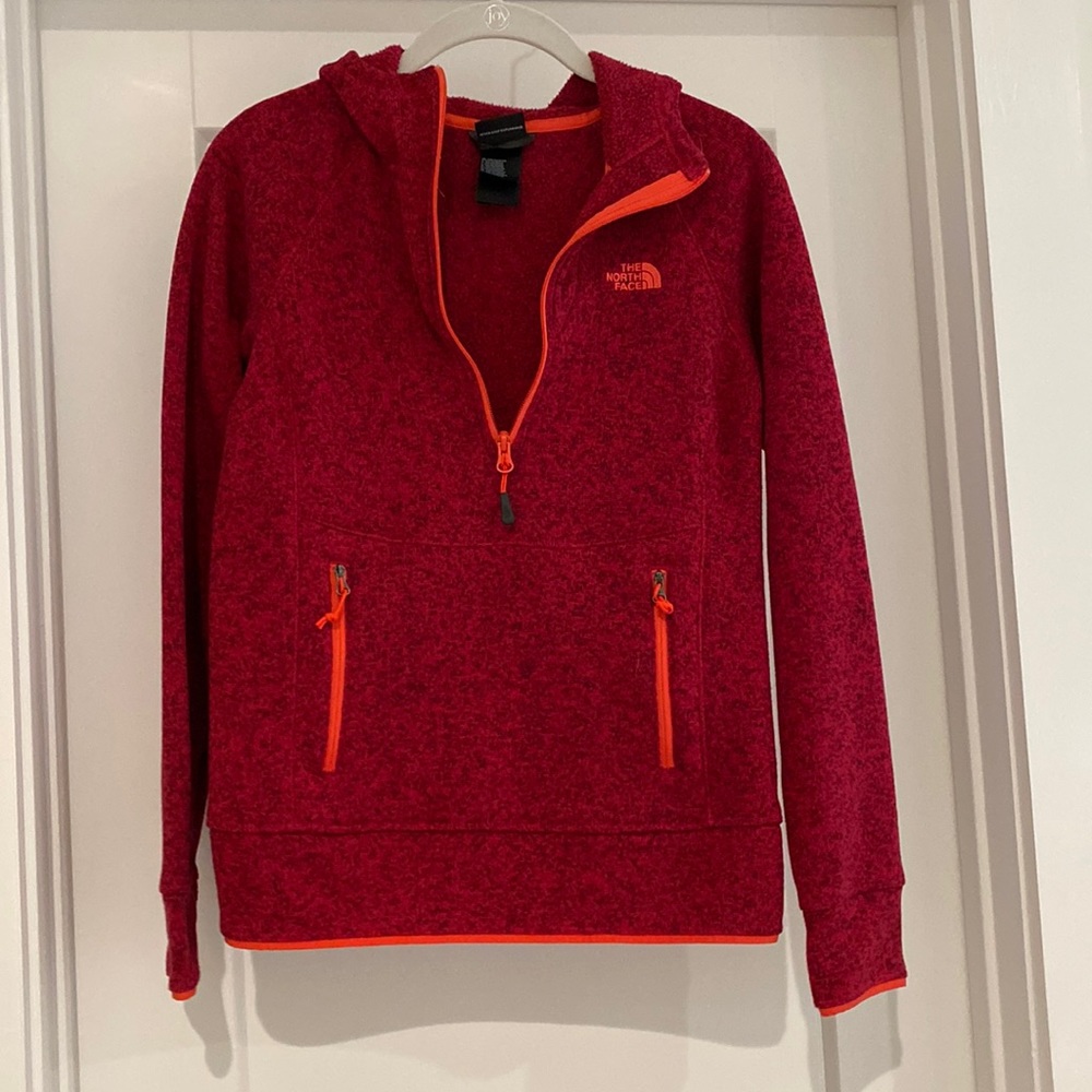 The North Face 3/4 zip Hoodie Pink